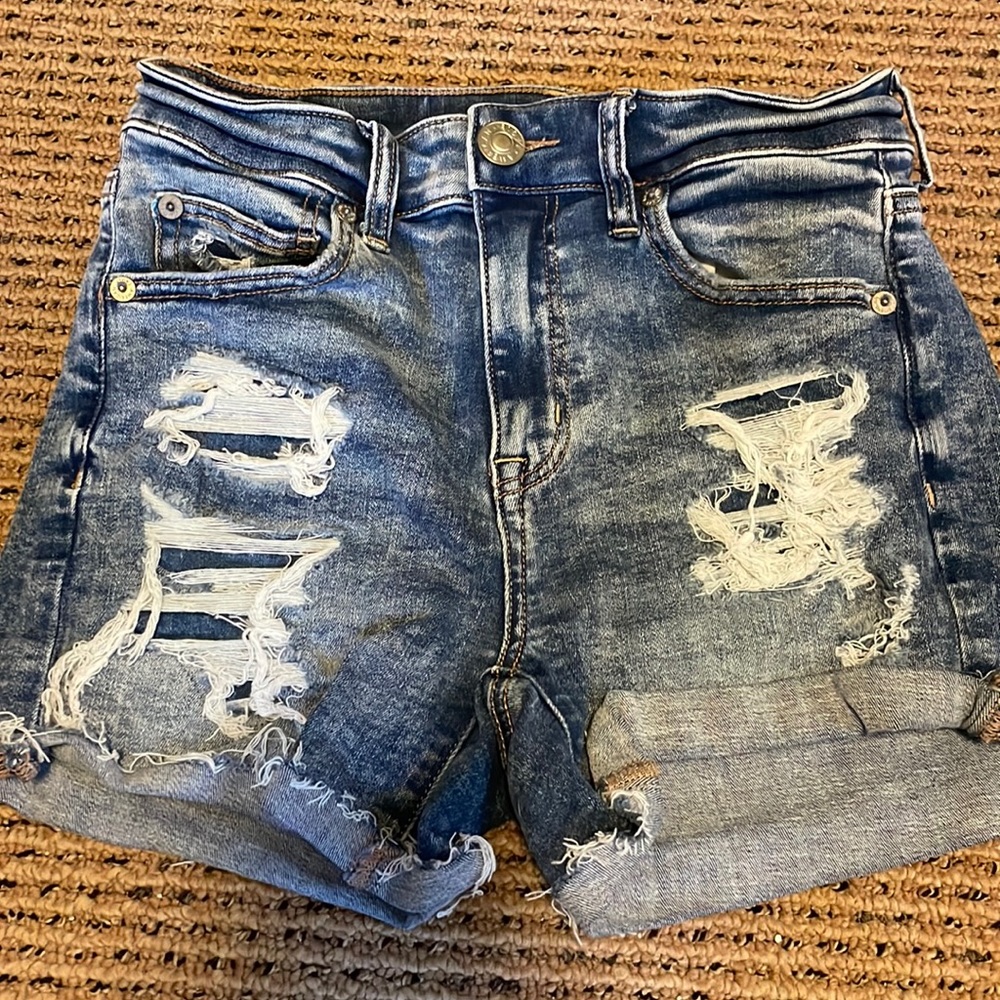 next level stretch jean shorts, size 4, brand: american eagle
